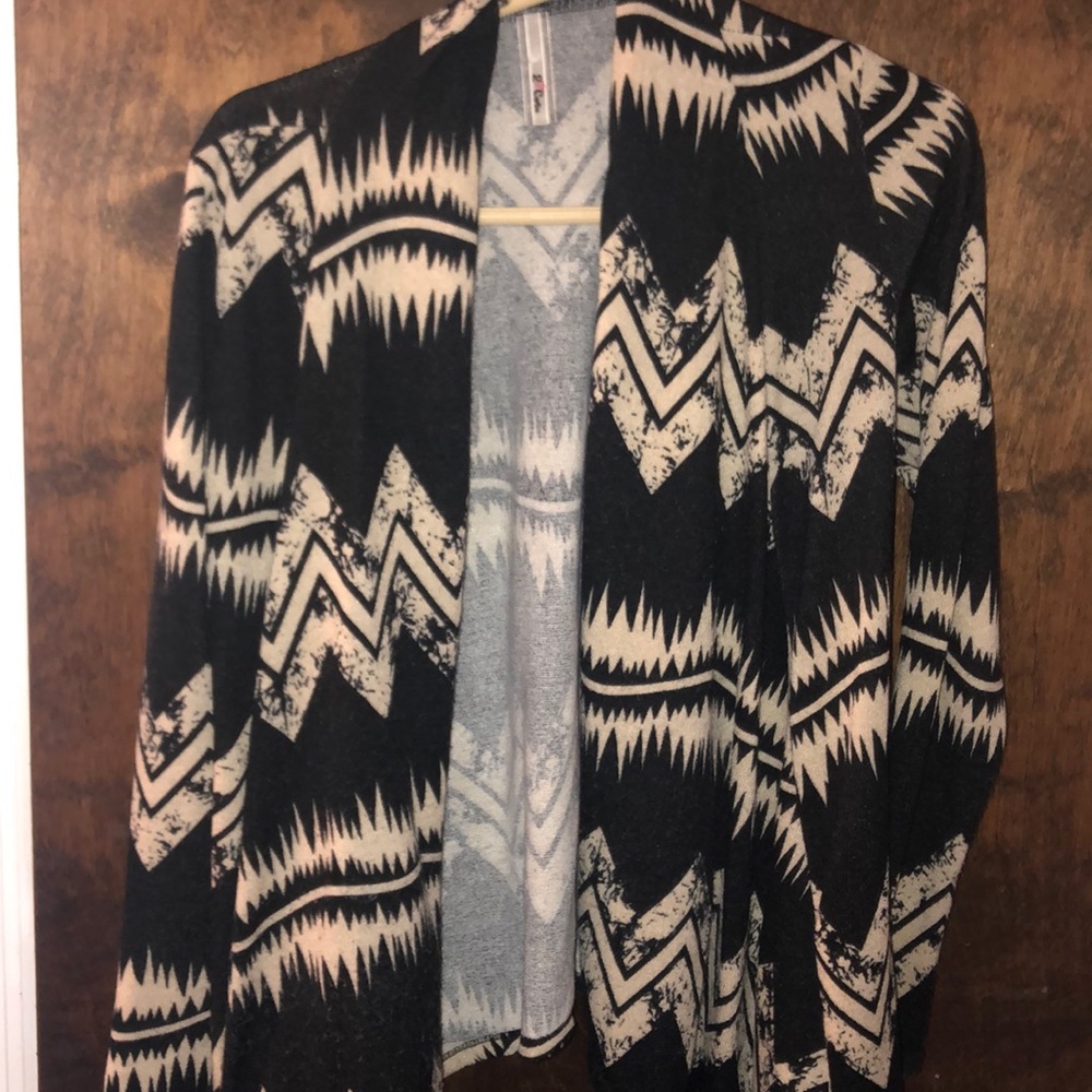 Black and cream cardigan